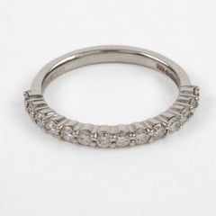 Lot 57  
            Nottingham Luxury Room - Delivery Only 

                
Platinum 950 0.46ct Diamond Half Eternity Ring, Size K, 2.9g.  Auction Guide: £10...
