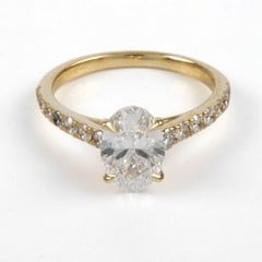 Lot 63  
            Nottingham Luxury Room - Delivery Only 

                
18ct Yellow Gold 1.14ct Laboratory Grown Oval Brilliant-cut Diamond Centre Stone ...