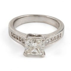 Lot 6  
            Nottingham Luxury Room - Delivery Only 

                
Platinum 1.60ct Princess-cut Diamond with Shoulders Ring, Size I, 6.4g. Colour H,...