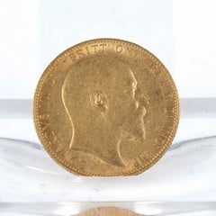 Lot 19  
            Nottingham Luxury Room - Delivery Only 

                
22ct Gold 1908 King George V Full Sovereign Coin (VAT Only Payable on Buyers Prem...