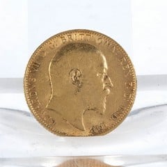 Lot 20  
            Nottingham Luxury Room - Delivery Only 

                
22ct Gold 1910 King George V Full Sovereign Coin (VAT Only Payable on Buyers Prem...