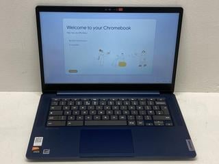 Lot 104  
            Birmingham Tech  - Parcel Delivery Only 

                
LENOVO IDEAPAD SLIM 3 14M868 64GB LAPTOP (ORIGINAL RRP - £179) IN BLUE. (CHARGING...
