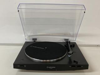 Lot 106  
            Birmingham Tech  - Parcel Delivery Only 

                
AUDIO TECHNICA BELT-DRIVE TURNTABLE TURNTABLE (ORIGINAL RRP - £279) IN BLACK: MOD...