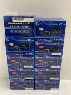 Lot 162  
            Birmingham Tech  - Parcel Delivery Only 

                
10 X DIAMOND LARK 2K DASH CAM DASH CAM (ORIGINAL RRP - £250) IN BLACK: MODEL NO L...