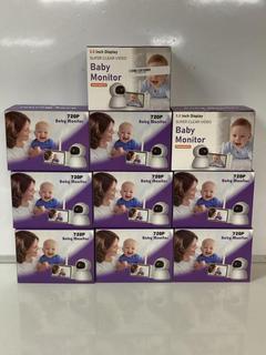 Lot 187  
            Birmingham Tech  - Parcel Delivery Only 

                
8X OBVHNUA ABM750 BABY MONITORS (ORIGINAL RRP - £400) IN WHITE. (TO INCLUDE, CHAR...