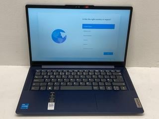 Lot 31  
            Birmingham Tech  - Parcel Delivery Only 

                
LENOVO IDEAPAD SLIM 3 14IAN8 512GB LAPTOP (ORIGINAL RRP - £399) IN BLUE. (CHARGIN...