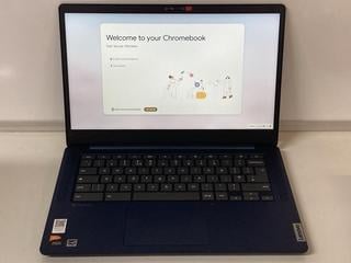 Lot 36  
            Birmingham Tech  - Parcel Delivery Only 

                
LENOVO CHROMEBOOK IDEAPAD SLIM 3 64GB LAPTOP (ORIGINAL RRP - £179) IN BLUE: MODEL...