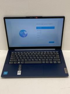Lot 40  
            Birmingham Tech  - Parcel Delivery Only 

                
LENOVO IDEAPAD SLIM 3 14IAN8 128GB LAPTOP (ORIGINAL RRP - £279) IN BLUE. (CHARGIN...