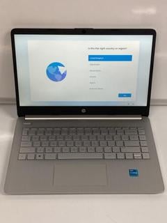 Lot 46  
            Birmingham Tech  - Parcel Delivery Only 

                
HP 14S-DQ5003SA 256 GB LAPTOP (ORIGINAL RRP - £449.99) IN SILVER. (POWER ADAPTER)...
