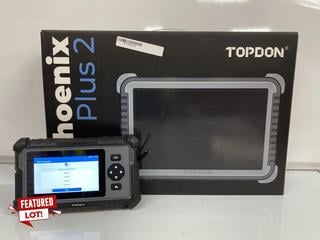 Lot 4  
            Birmingham Tech  - Parcel Delivery Only 

                
TOPDON PHOENIX PLUS 2 CAR DIAGNOSTIC TOOL (ORIGINAL RRP - £1,150) IN BLACK AND BL...