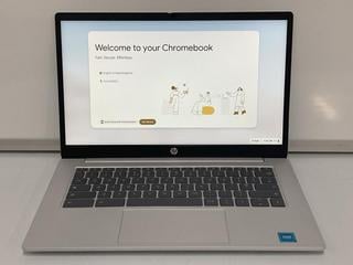 Lot 93  
            Birmingham Tech  - Parcel Delivery Only 

                
HP CHROMEBOOK 14A-NF0002SA 128GB LAPTOP (ORIGINAL RRP - £149) IN WHITE. (CHARGING...
