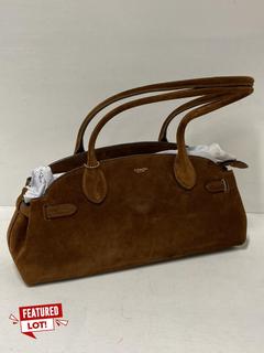 Lot 10  
            Birmingham Premium - Parcel Delivery Only 

                
COACH SUEDE EMPIRE BAG 34 (COLOUR BROWN) ORIGINAL RRP £450