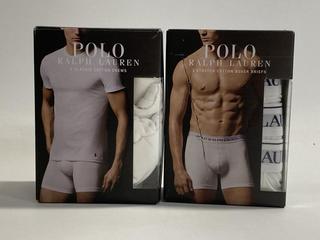 Lot 181  
            Birmingham Premium - Parcel Delivery Only 

                
POLO RALPH LAUREN CLASSIC COTTON CREWS (SIZE S) AND SHORTS (SIZE M) TOTAL ORIGINA...