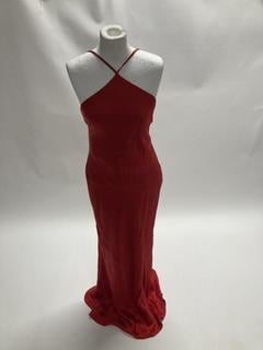 Lot 206  
            Birmingham Premium - Parcel Delivery Only 

                
PRETTY LAVISH YVETTE HALTER NECK MAXI DRESS RED UK (SIZE 12) ORIGINAL RRP £120