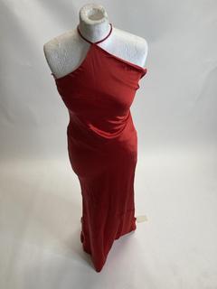 Lot 231  
            Birmingham Premium - Parcel Delivery Only 

                
PRETTY LAVISH YVES RED HALTER NECK MAXI DRESS RED (SIZE 8)BLACK SATIN TOP (SIZE 1...