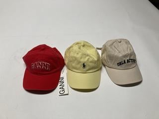 Lot 245  
            Birmingham Premium - Parcel Delivery Only 

                
3 X CLOTHES TO INCLUDE POLO RALPH LAUREN HEADWEAR YELLOW CAP-HAT SIZE ONE TOTAL O...