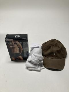 Lot 249  
            Birmingham Premium - Parcel Delivery Only 

                
3 X CLOTHES TO INCLUDE POLO RALPH LAUREN HEADWEAR BROWN CAP-HAT (SIZE ONE) TOTAL ...