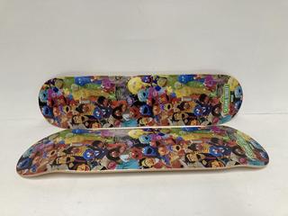 Lot 253  
            Birmingham Premium - Parcel Delivery Only 

                
2 X KITH FOR SESAME STREET SKATE DECK MULTICOLOR TOTAL ORIGINAL RRP £165