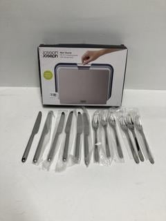 Lot 299  
            Birmingham Premium - Parcel Delivery Only 

                
2 X ITEMS TO INCLUDE JOSEPH NEST BOARDS SET OF 3 CHOPPING BOARDS WITH STORAGE STA...