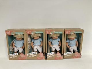 Lot 303  
            Birmingham Premium - Parcel Delivery Only 

                
4 X TOYS TO INCLUDE MINILAND BLOND CAUCASIAN DOLL TOTAL ORIGINAL RRP £144