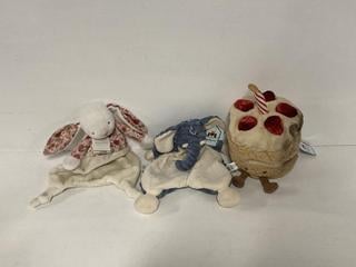 Lot 310  
            Birmingham Premium - Parcel Delivery Only 

                
3 X JELLYCAT TO INCLUDE AMUSEABLES BIRTHDAY CAKE