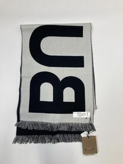 Lot 47  
            Birmingham Premium - Parcel Delivery Only 
                
BURBERRY SCARF LOGO COLOUR (BLACK) ORIGINAL RRP £290