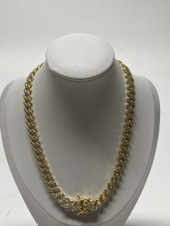 Lot 68  
            Birmingham Premium - Parcel Delivery Only 
                
OMA THE LABEL FROSTY LINK QUANTITY NECKLACE ORIGINAL RRP £130