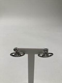 Lot 89  
            Birmingham Premium - Parcel Delivery Only 
                
2 X VIVIENNE WESTWOOD MAYFAIR BAS RELIEF EARRINGS TOTAL ORIGINAL RRP £190