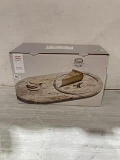 Lot 1075  
            Birmingham SR107 - Parcel Delivery Only 
                
JOHN LEWIS & PARTNERS CHEESE BOARD WITH GLASS DOME