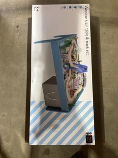 Lot 1189  
            Birmingham SR107 - Parcel Delivery Only 

                
JOHN LEWIS & PARTNERS WOODEN TRAIN TABLE & TRACK SET