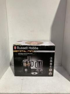 Lot 119  
            Birmingham SR107 - Parcel Delivery Only 
                
RUSSELL HOBBS DESIRE MATTE BLACK FOOD PROCESSOR