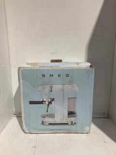 Lot 120  
            Birmingham SR107 - Parcel Delivery Only 
                
SMEG SINGLE CUP COFFEE MACHINE WITH STEAM WAND