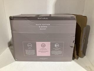 Lot 1234  
            Birmingham SR107 - Parcel Delivery Only 

                
JOHN LEWIS & PARTNERS NATURAL DUCK FEATHER & DOWN DUVET