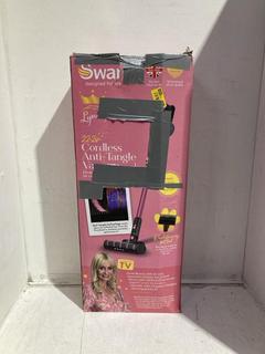 Lot 132  
            Birmingham SR107 - Parcel Delivery Only 
                
SWAN LINSEY UPRIGHT STICK HAND VACUUM MODEL SC15827QOC