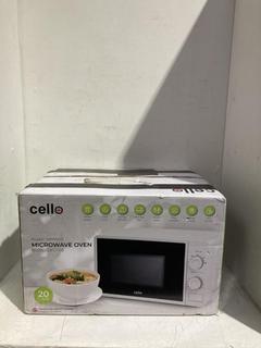 Lot 134  
            Birmingham SR107 - Parcel Delivery Only 
                
CELLO MICROWAVE OVEN MODEL WEMA10