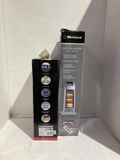 Lot 138  
            Birmingham SR107 - Parcel Delivery Only 
                
2 X ELECTRIC HEATING SOLUTIONS TO INCLUDE BELACO HALOGEN HEATER