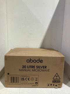Lot 149  
            Birmingham SR107 - Parcel Delivery Only 
                
ADOBE 20 LITRE SILVER MANUAL MICROWAVE MODEL AMM2001S-M