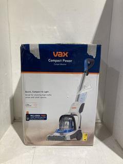 Lot 150  
            Birmingham SR107 - Parcel Delivery Only 
                
VAX COMPACT POWER CARPET MODEL CWCPV011