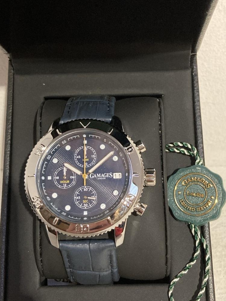 Lot 1  
            Birmingham SR107 - Parcel Delivery Only 
                
GAMAGES LANCER MECHANICAL QUARTZ SILVER SKU GA2131 WATCH ORIGINAL RRP £825