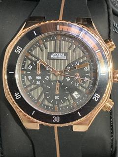 Lot 20  
            Birmingham SR107 - Parcel Delivery Only 

                
VICKERS ARMSTRONG FALCON ROSE BLACK SKU VA0121 WATCH ORIGINAL RRP £500