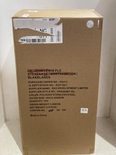 Lot 305  
            Birmingham SR107 - Parcel Delivery Only 

                
JOHN LEWIS & PARTNERS STAINLESS STEEL TOUCH BIN