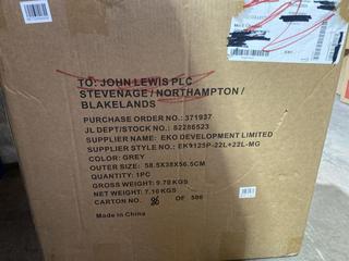 Lot 322  
            Birmingham SR107 - Parcel Delivery Only 

                
JOHN LEWIS & PARTNERS TWO COMPARTMENT WASTE RECEPTACLE