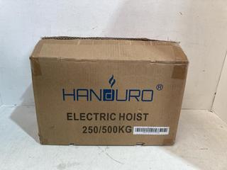 Lot 366  
            Birmingham SR107 - Parcel Delivery Only 
                
HANDURO ELECTRIC HOIST