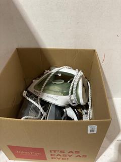 Lot 374  
            Birmingham SR107 - Parcel Delivery Only 

                
3 X JOHN LEWIS & PARTNERS IRON SYSTEMS TO INCLUDE SPEED STEAM IRON