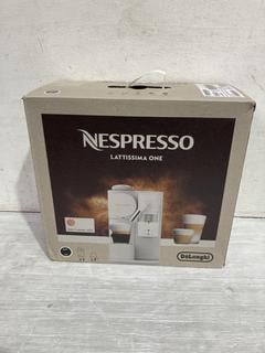 Lot 432  
            Birmingham SR107 - Parcel Delivery Only 
                
NESPRESSO LATTISSIMA ONE COFFEE MACHINE