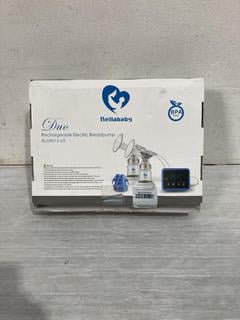 Lot 468  
            Birmingham SR107 - Parcel Delivery Only 
                
BELLABABY DUO BREAST PUMP BLA8015-02