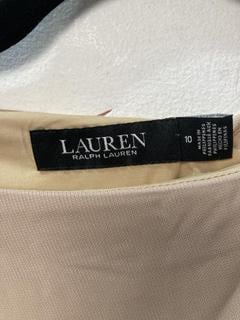 Lot 484  
            Birmingham SR107 - Parcel Delivery Only 
                
RALPH LAUREN SLEEVELESS NATURAL BEIGE DRESS SIZE 10 ORIGINAL RRP £229