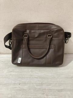 Lot 496  
            Birmingham SR107 - Parcel Delivery Only 
                
BARBOUR LEATHER BRIEFCASE IN CHOCOLATE BROWN