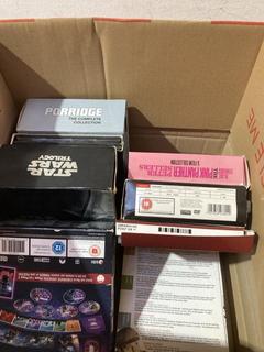 Lot 517  
            Birmingham SR107 - Parcel Delivery Only 

                
ASSORTED MEDIA TO INCLUDE STAR WARS TRILOGY BOX SET