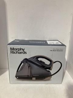 Lot 51  
            Birmingham SR107 - Parcel Delivery Only 
                
MORPHY RICHARDS EASY STEAM BLACK 1.8L STEAM GENERATOR £99